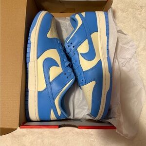 Nike Dunk Low Retro in Coconut Milk and University Blue